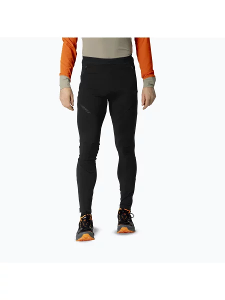 Pantaloni de alergare pentru bărbați DYNAFIT Alpine Softshell Hybrid Black Out negru