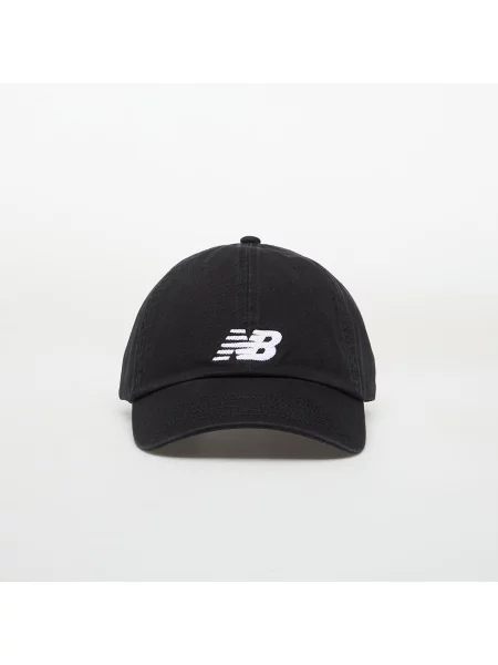 Czapka z daszkiem New Balance 6 Panel Chain Stitch Logo czysty czarny