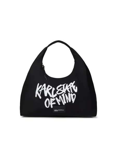 Geanta hobo Karl Lagerfeld Jeans negru