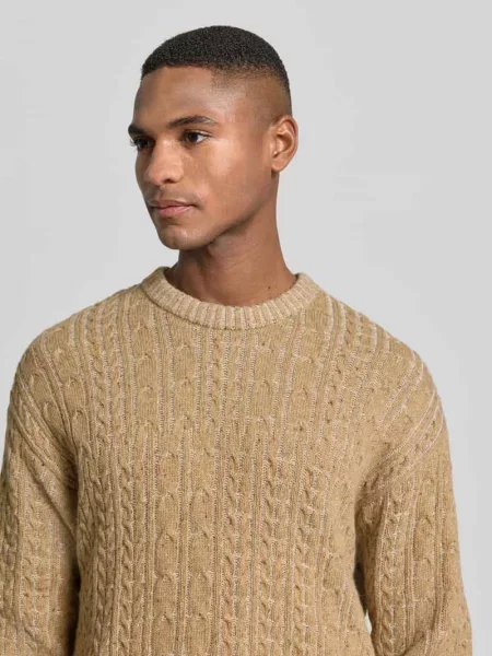 Sweter z dzianiny o kroju regular fit z mieszanki bawełny i wełny model DAAKO' Armedangels