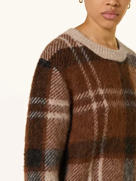 Barbour Svetr Glendyn S Alpakou hnědá / béžová černá