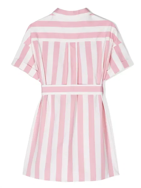Sukienka koszulowa dziecięca Moncler Enfant biała
