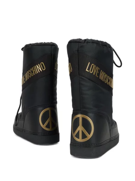 Botine Love Moschino cu imagine cu cordon negru