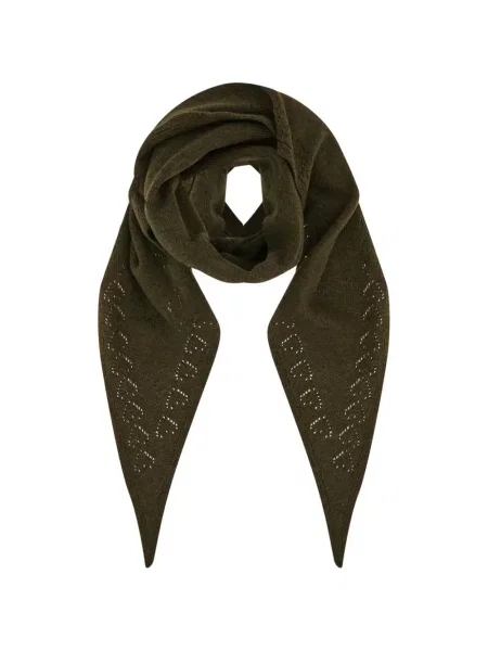 Fular Chloé cu broderie verde