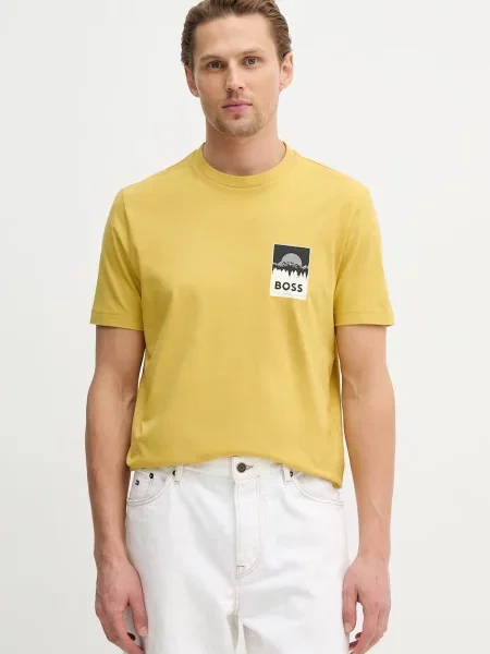 BOSS Orange tričko Te_Plain žluté