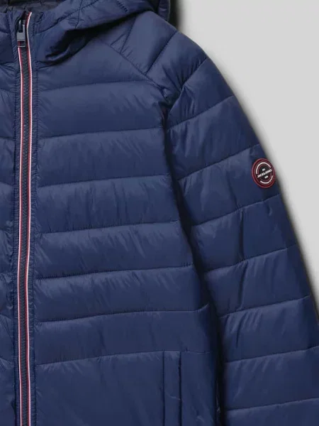 Kurtka pikowana z kapturem model SPRINT' Jack & Jones granatowa