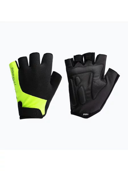 Cyklistické rukavice Rogelli Essential black/fluor černé