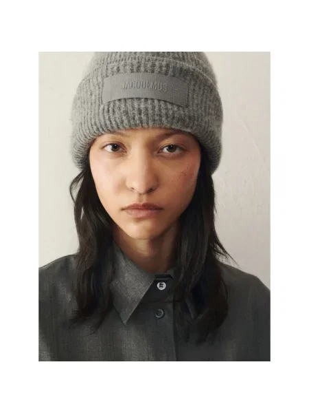 Czapka Jacquemus wełniana szara