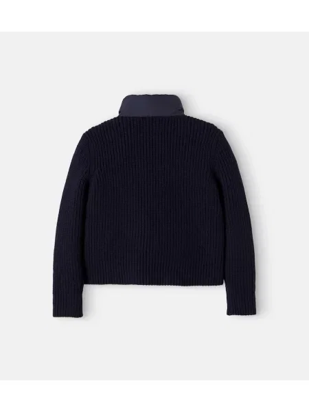 Pūkinė striukė Moncler Enfant mėlyna