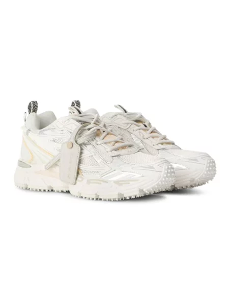 Sneakersy Off-white z siateczką białe