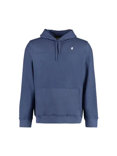 Bluza z kapturem K-way z długim rękawem niebieska