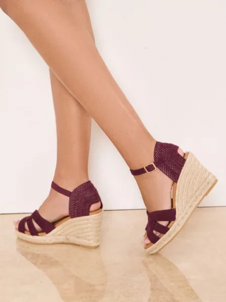 Lipsy Sandale burgundy roșu