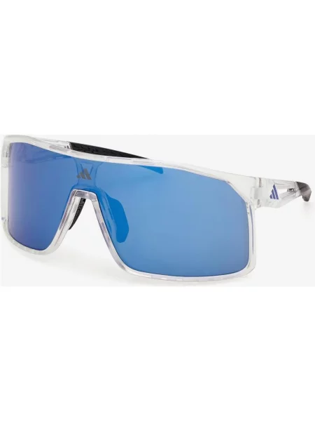 Okulary sportowe adidas Sport Alkator z lustrzanymi soczewkami niebieskie białe