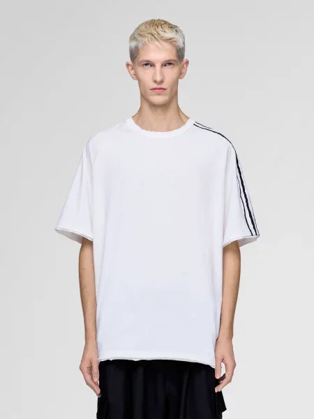Футболка Adidas в полоску белая