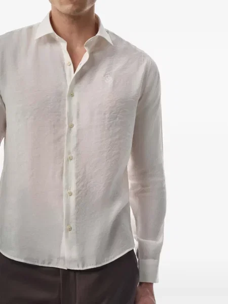 Lung cămașă Megusta cu broderie alb