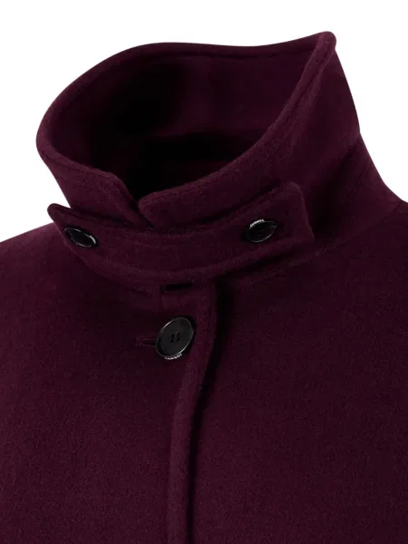 Palton Studio Tomboy din fetru cu un singur rând de nasturi violet