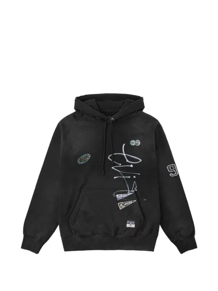 Hanorac cu glugă Evisu cu autograf negru