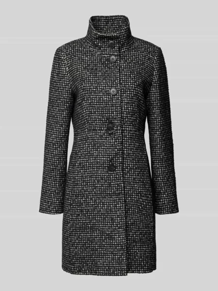 Płaszcz o kroju slim fit z dodatkiem wełny Fuchs Schmitt czarny