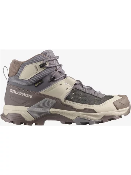 Buty trekkingowe Salomon X Ultra 5 Mid GORE-TEX szary ciemny 42 beżowy