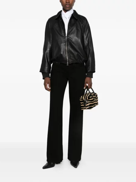Geanta de piele The Jackie Leathers negru