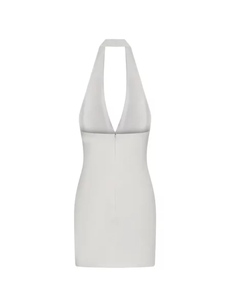 Virágos halter nyakú mini ruha David Koma fehér