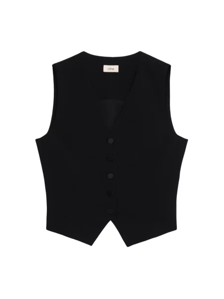 Kamizelka Oltre z krepy czarna