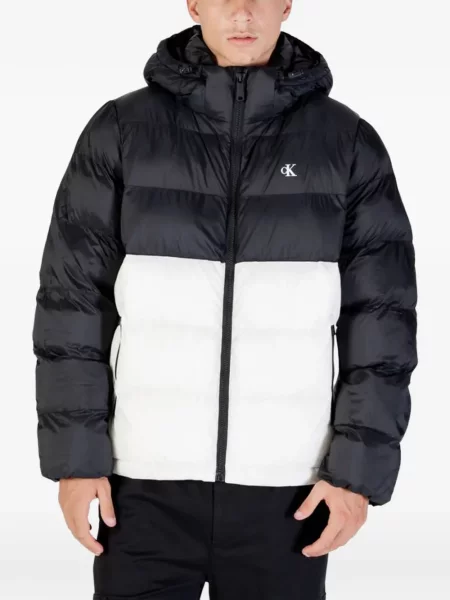 Geacă de blugi Calvin Klein Jeans cu glugă
