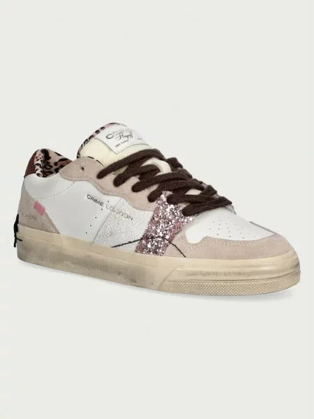 Crime London PLAYOFF sneakers pentru femei din piele alb