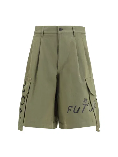 Szorty cargo Comme Des Garcons z nadrukiem zielone
