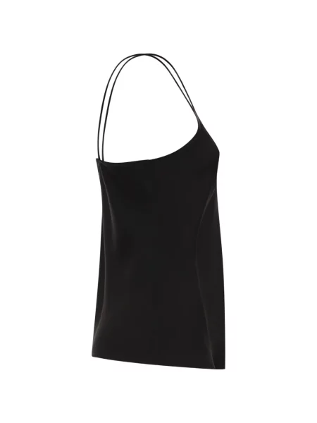 Top Max Mara bez rukava s V-izrezom crna