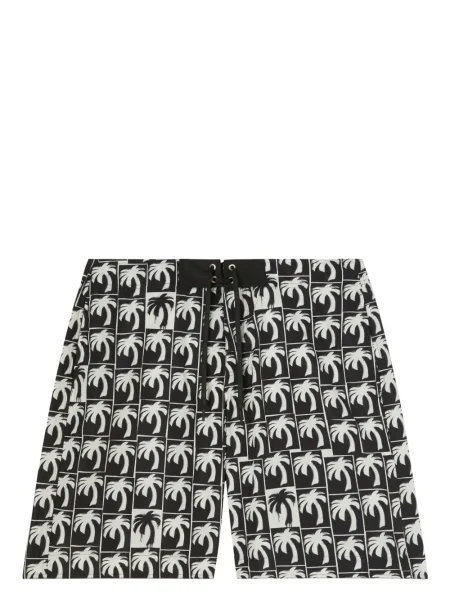 Slip de baie Palm Angels cu imagine negru