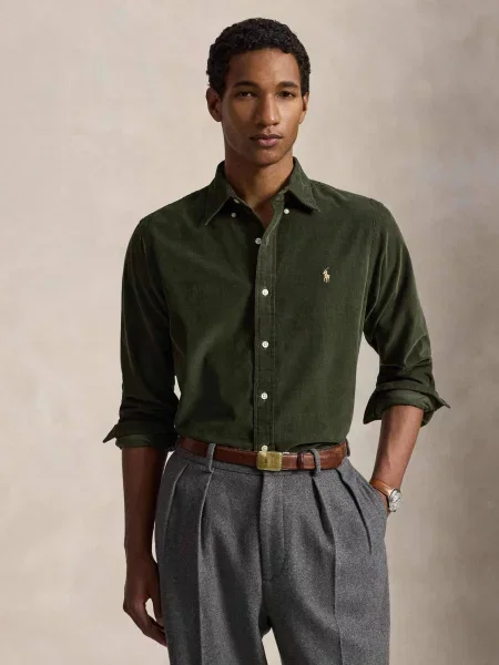 POLO RALPH LAUREN Cămașă | Custom fit | catifea reiată