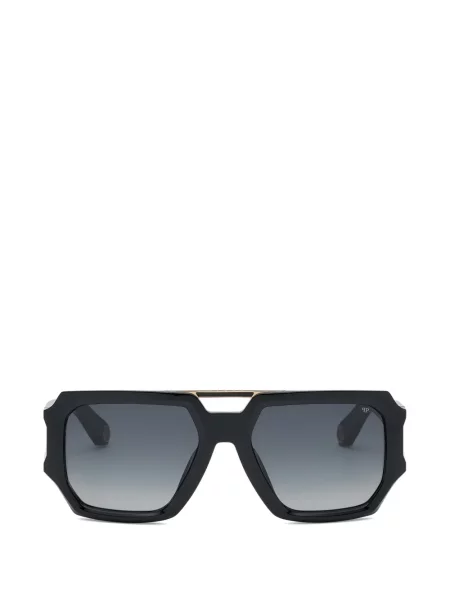 Ochelari de soare Philipp Plein Eyewear cu imprimeu geometric negru