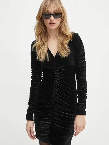 Guess sukienka IVANA mini dopasowana czarny