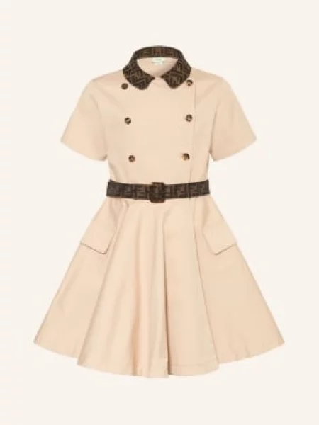 Fendi Sukienka beige beżowa