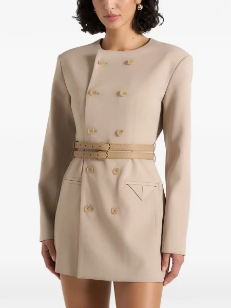 Cu centură rochie Manière De Voir cu două rânduri de nasturi