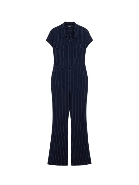 Desigual Salopeta bleumarin alb