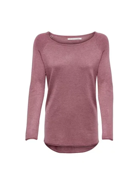 Dzianinowy sweter Only różowy