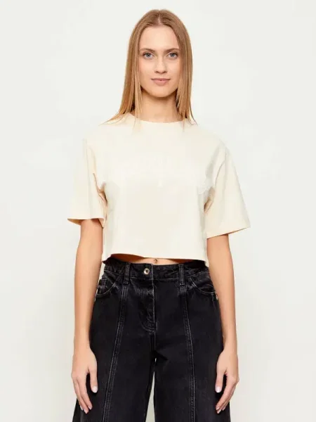 Patrizia Pepe Tricou | Cropped Fit bej