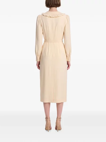 Rochie midi Alessandra Rich cu volane alb
