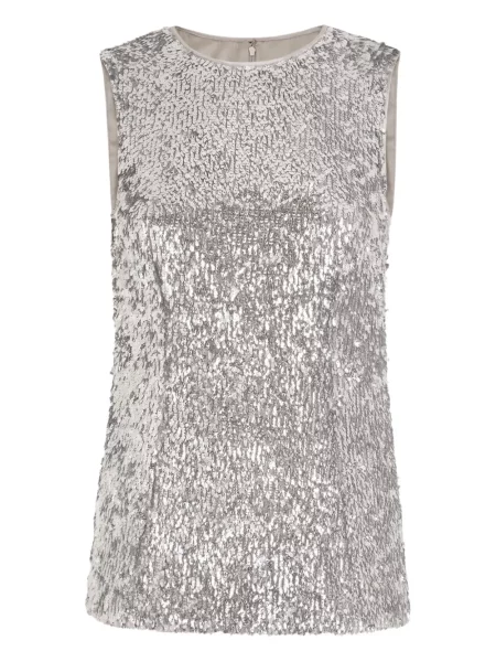 Top Dolce & Gabbana cu paiete argintiu