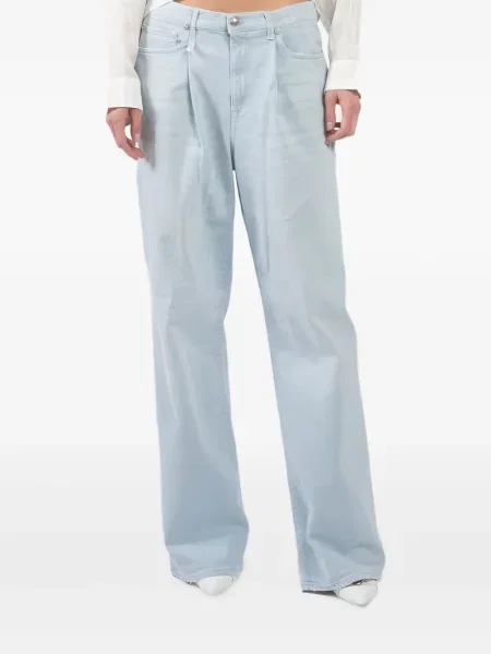 Blugi R13 plisate albastru