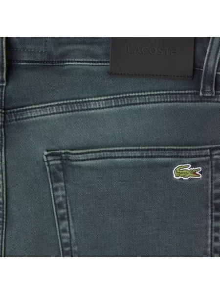 Lacoste Spodnie Jeansowe O Dopasowanym Kroju granatowe