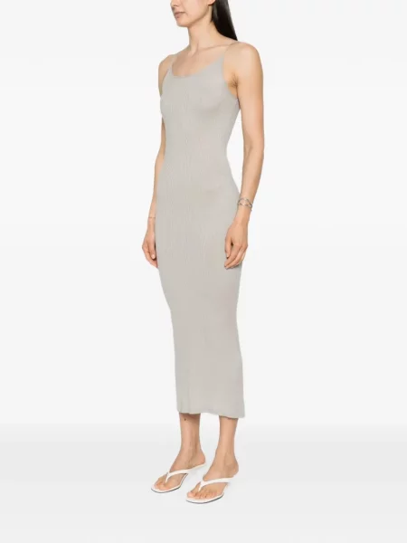 Rochie maxi Majestic Filatures tricotate gri