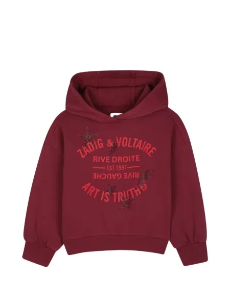 Bluza z kapturem dziecięca Zadig & Voltaire czerwona