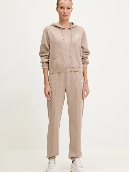 Spodnie GUESS Roberta Cuff Long Pants Beige XS beżowe
