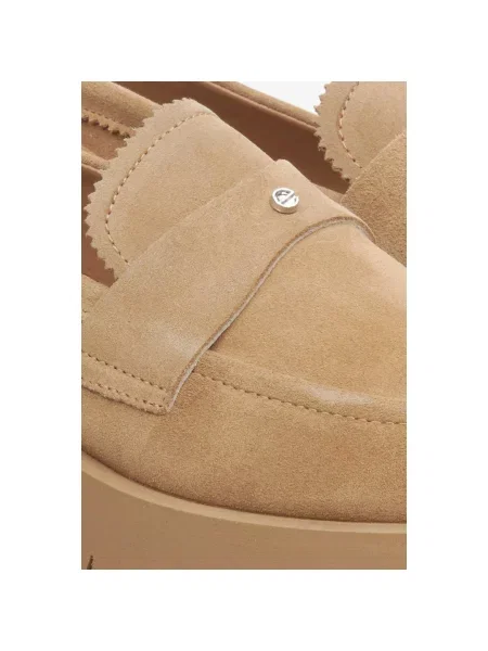 Лофери на тракторній підошві велюрові Estro коричневі