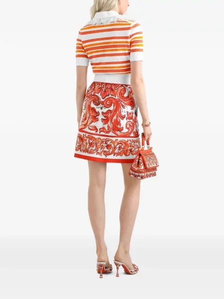 Fustă Dolce & Gabbana cu imagine alb