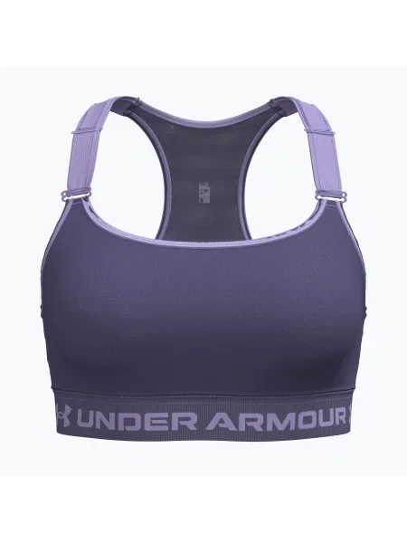 Спортен сутиен Under Armour HeatGear High purple luxe/purple crest виолетово