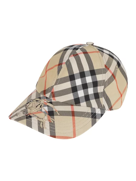 Czapka z daszkiem Burberry z logo beżowa